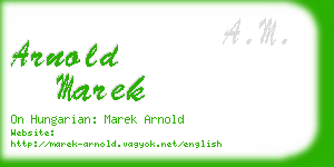 arnold marek business card